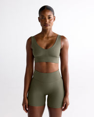 Ultimate V-Neck Bra - Olive Green