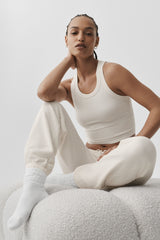 Goddess Ribbed Go-To Tank - Ivory