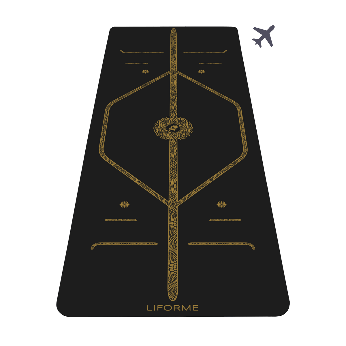Liforme Black & Gold Travel Yoga Mat